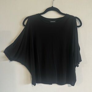 Cotton top with shoulder slits